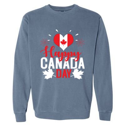 I Love Canada Happy Canada Day Gift Garment-Dyed Sweatshirt