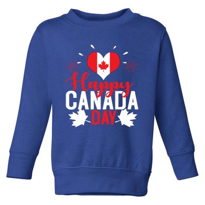 I Love Canada Happy Canada Day Gift Toddler Sweatshirt