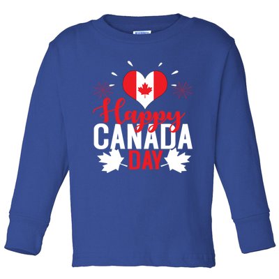 I Love Canada Happy Canada Day Gift Toddler Long Sleeve Shirt