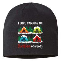 I Love Camping On Christmas Morning Gift Sustainable Beanie