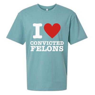 I Love Convicted Felons I Heart Convicted Felons Sueded Cloud Jersey T-Shirt