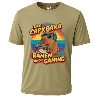 I Like Capybara Ramen And Gaming Cute Kawaii Capybara Cooling Performance Crew T-Shirt