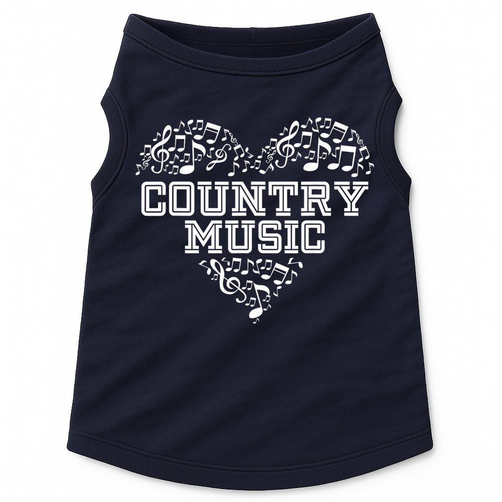 I Love Country Design Country Music Lover  Doggie Tank