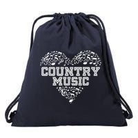 I Love Country Design Country Music Lover  Drawstring Bag