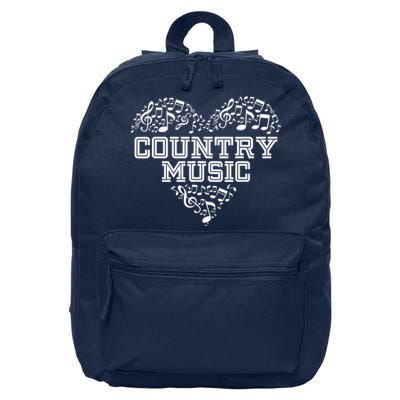 I Love Country Design Country Music Lover  16 in Basic Backpack