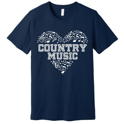 I Love Country Design Country Music Lover  Premium T-Shirt