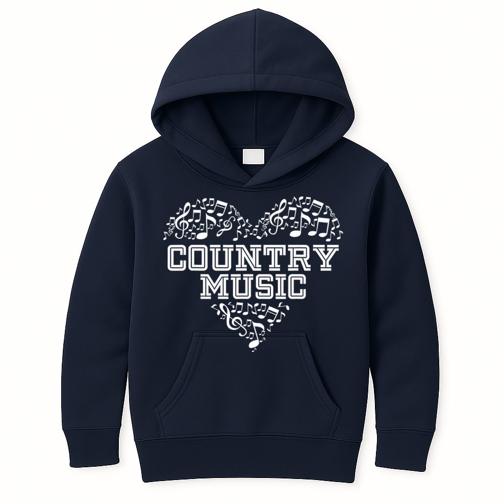 I Love Country Design Country Music Lover  Kids Hoodie