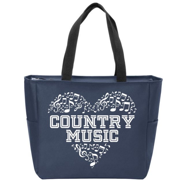 I Love Country Design Country Music Lover  Zip Tote Bag