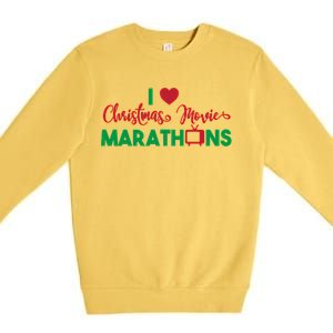 I Love Christmas Movies Marathons Premium Crewneck Sweatshirt