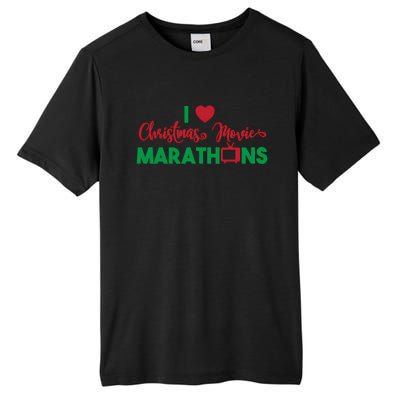 I Love Christmas Movies Marathons Tall Fusion ChromaSoft Performance T-Shirt