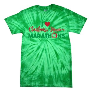 I Love Christmas Movies Marathons Tie-Dye T-Shirt