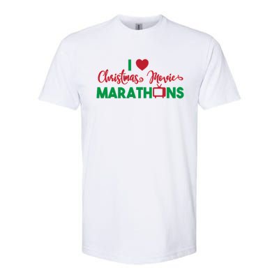 I Love Christmas Movies Marathons Softstyle® CVC T-Shirt