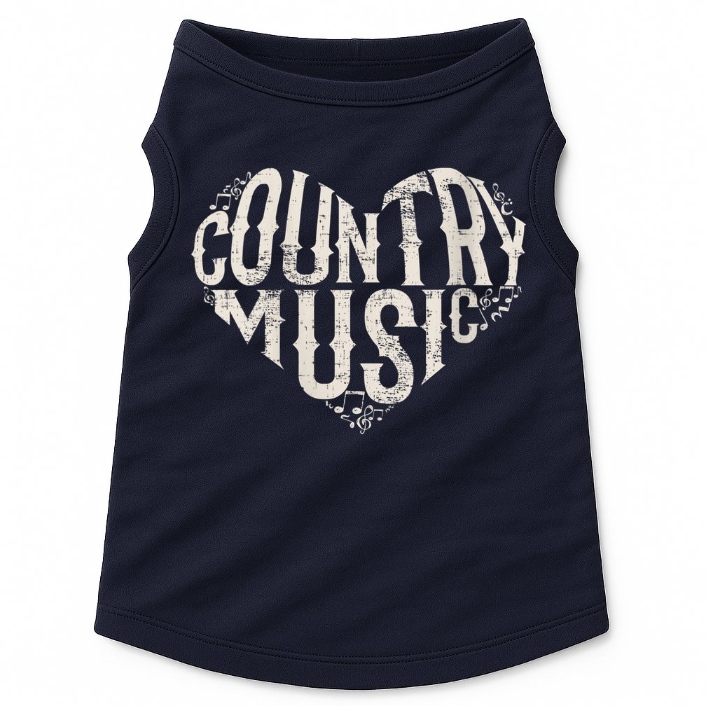 I Love Country Design Country Music Lover Gift Idea Doggie Tank