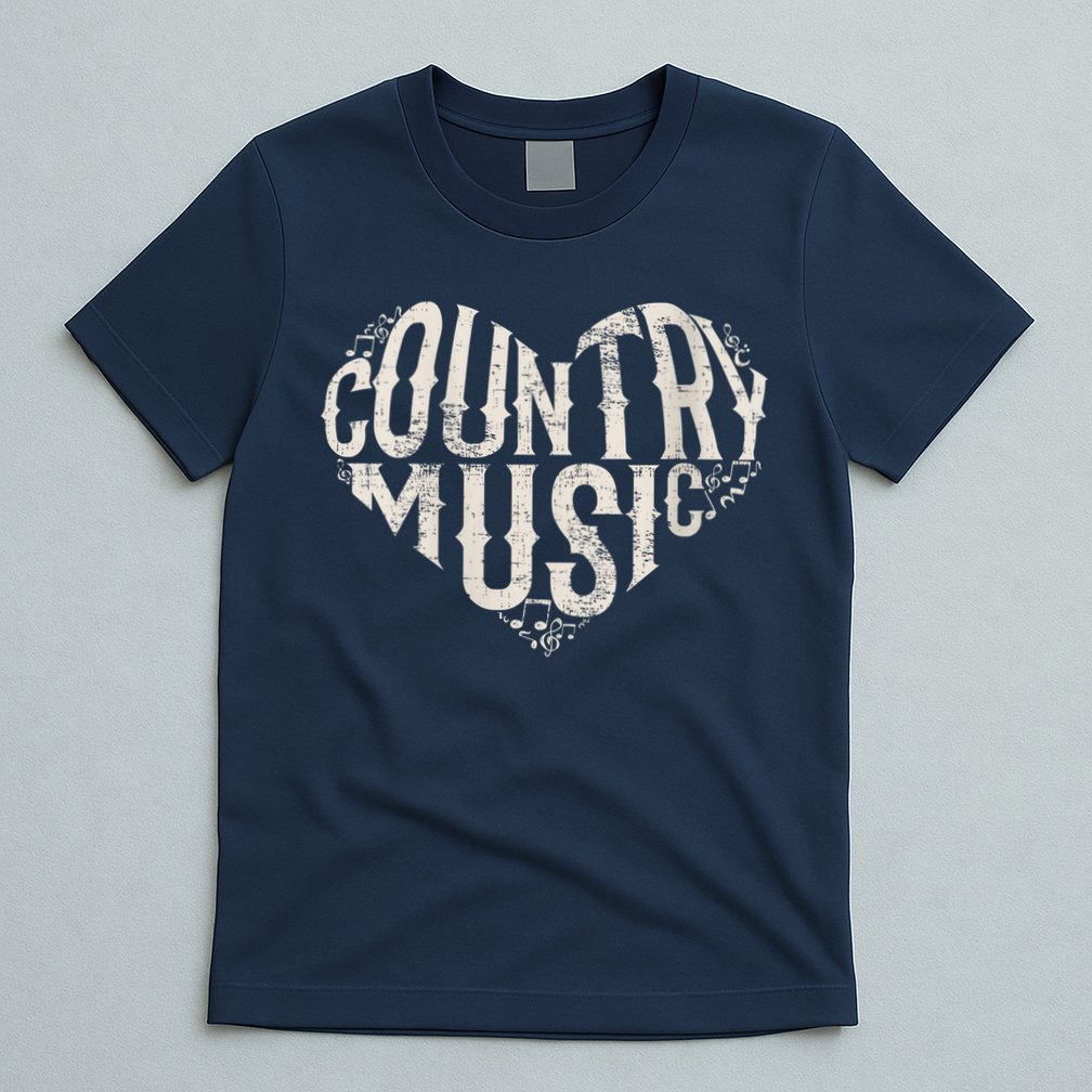 I Love Country Design Country Music Lover Gift Idea T-Shirt