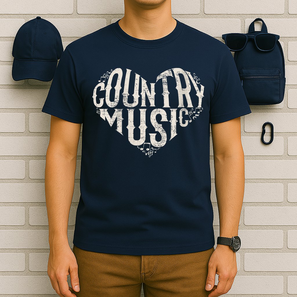 I Love Country Design Country Music Lover Gift Idea T-Shirt