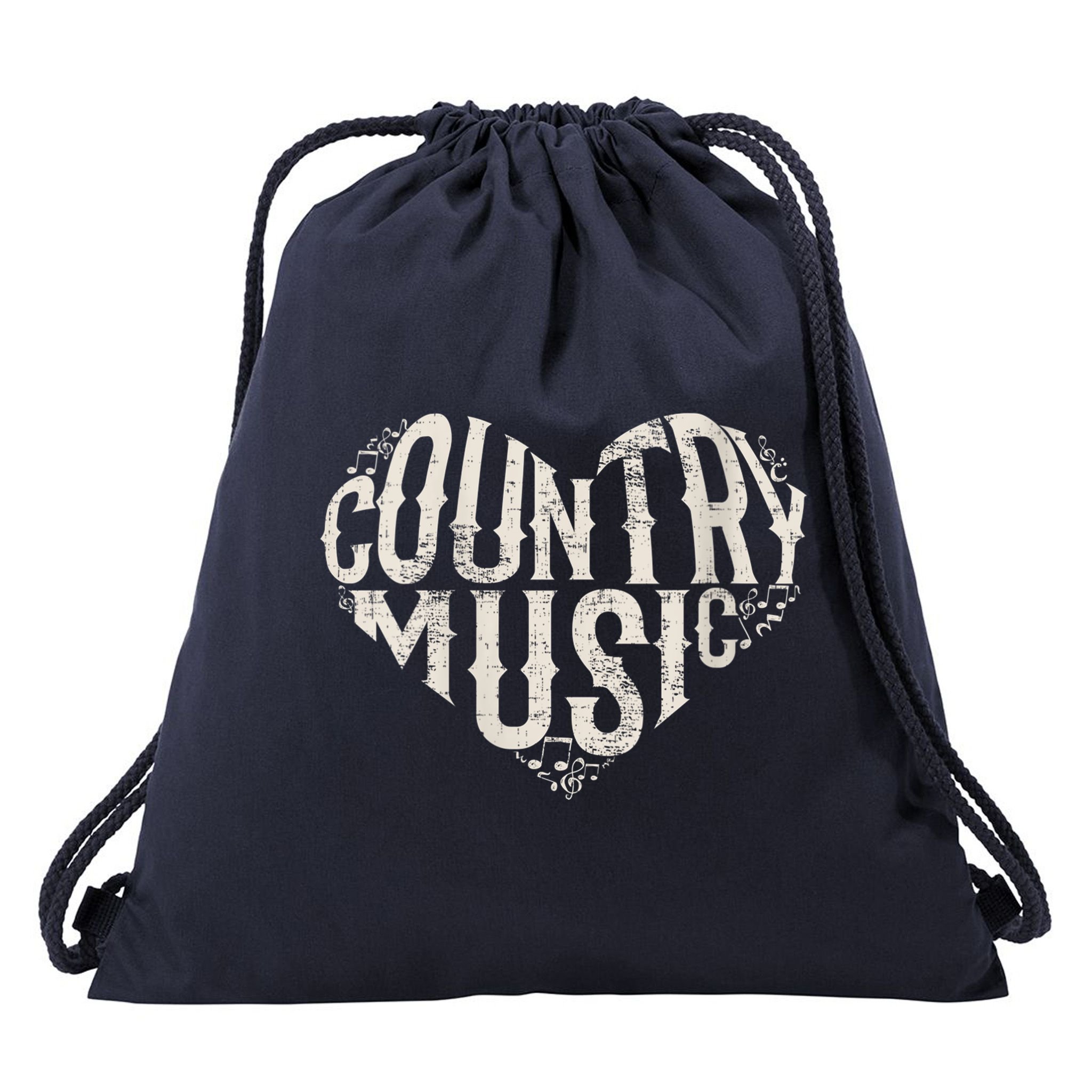 I Love Country Design Country Music Lover Gift Idea Drawstring Bag