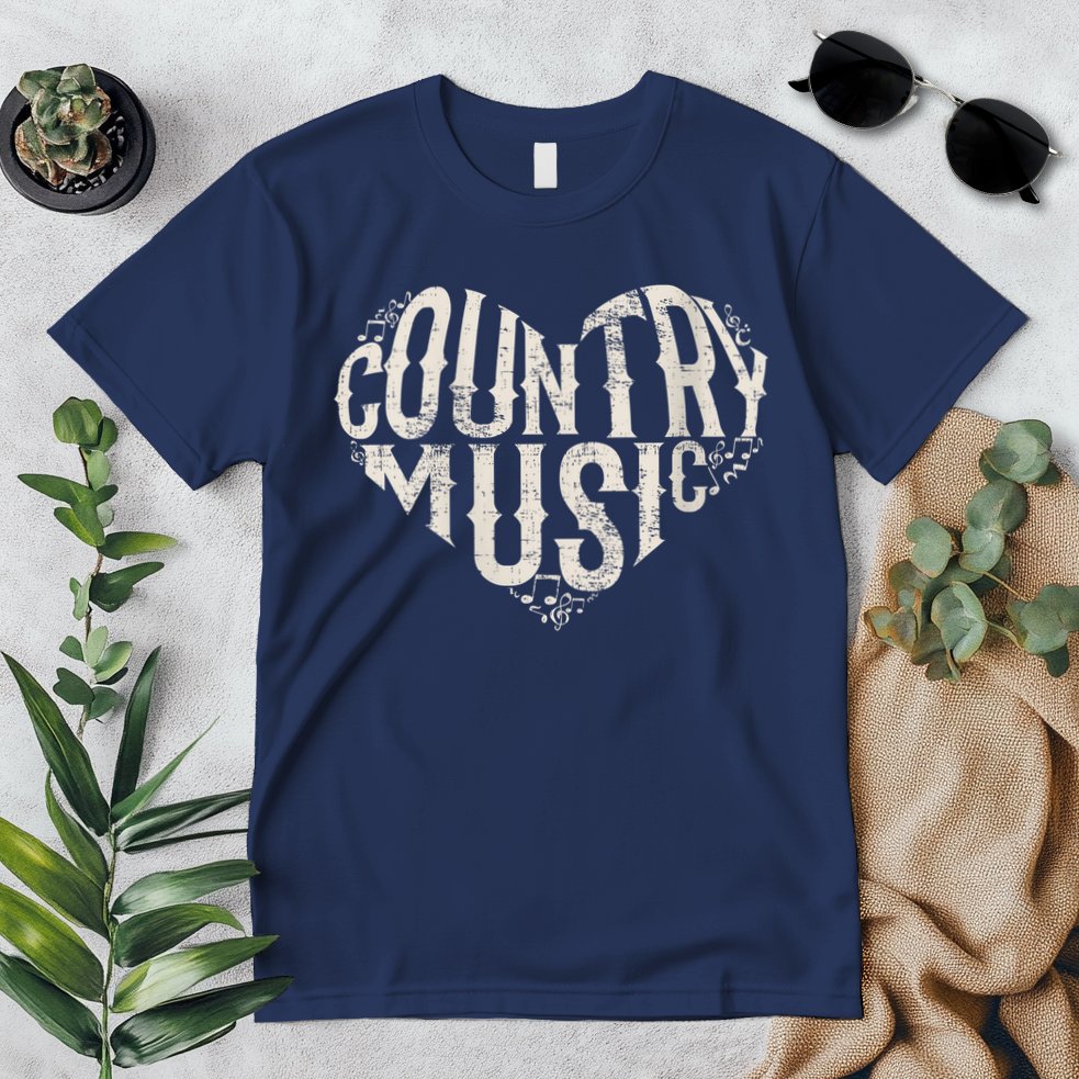 I Love Country Design Country Music Lover Gift Idea Premium T-Shirt