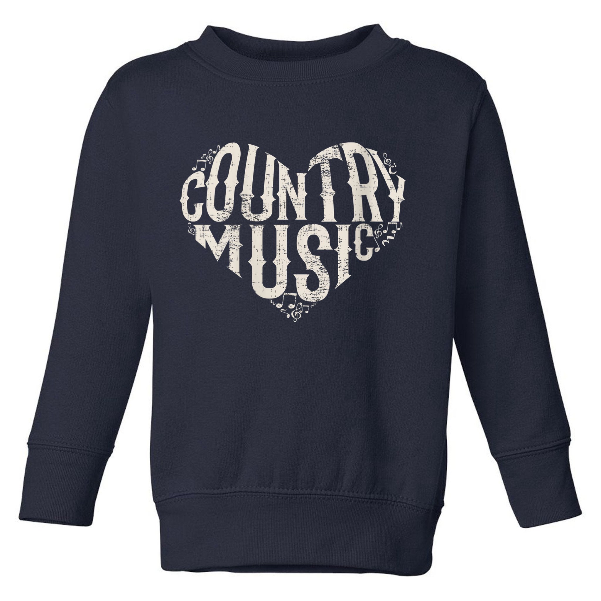 I Love Country Design Country Music Lover Gift Idea Toddler Sweatshirt
