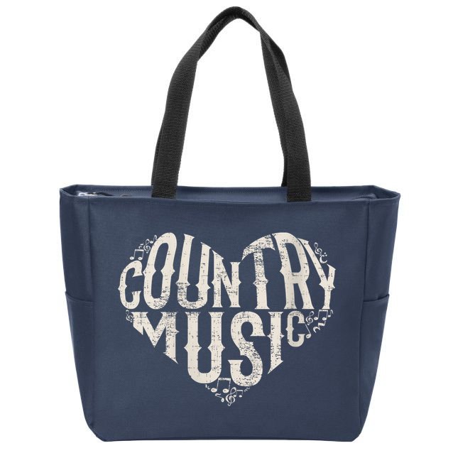 I Love Country Design Country Music Lover Gift Idea Zip Tote Bag