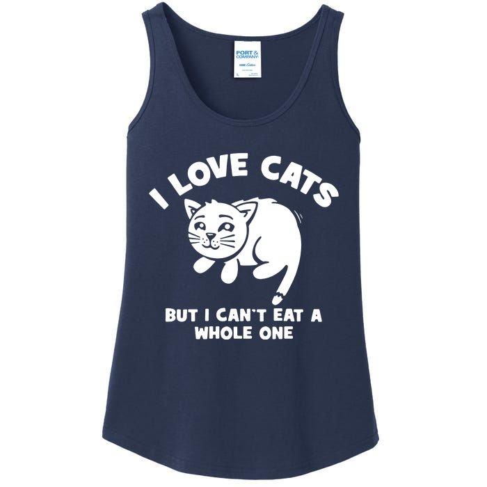 I Love Cats Cant Eat A Whole One Ladies Essential Tank