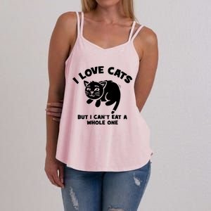 I Love Cats Cant Eat A Whole One Women's Strappy Tank