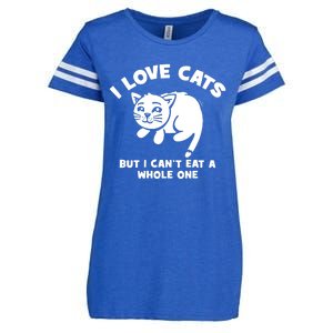 I Love Cats Cant Eat A Whole One Enza Ladies Jersey Football T-Shirt