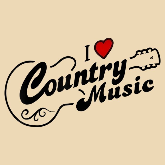 I Love Country Music Drawstring Bag