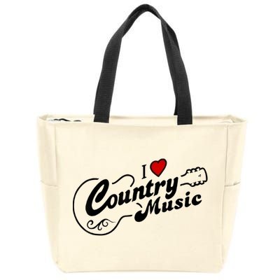 I Love Country Music Zip Tote Bag
