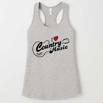 I Love Country Music Womens Tank Top