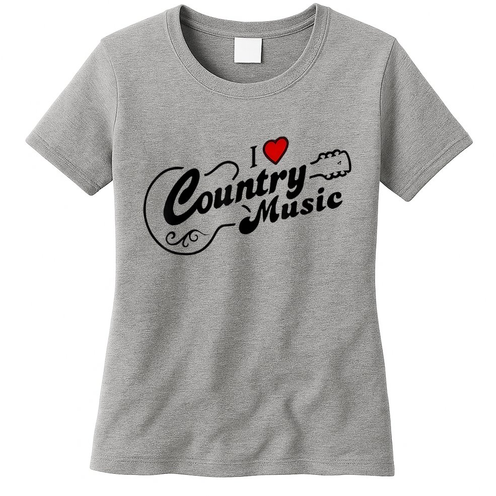 I Love Country Music Womens T-Shirt