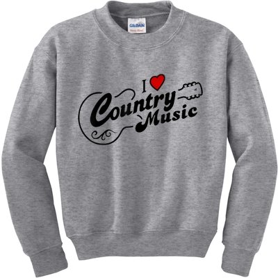 I Love Country Music Kids Sweatshirt
