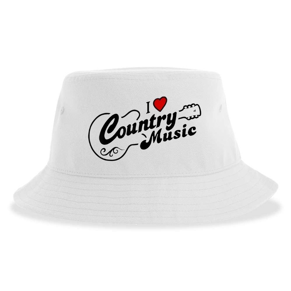 I Love Country Music Sustainable Bucket Hat