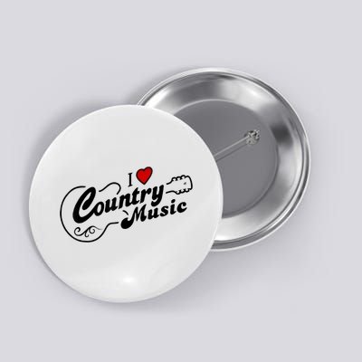 I Love Country Music Button