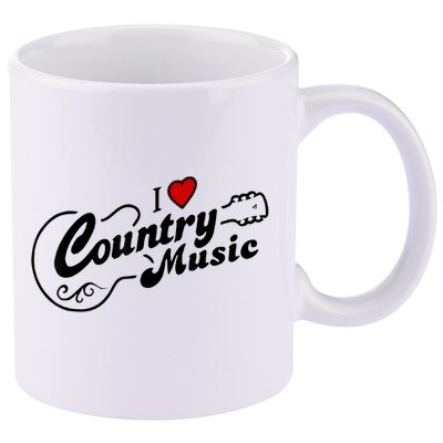 I Love Country Music 11oz C Handle Ceramic Mug