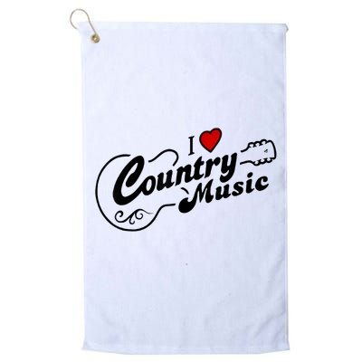 I Love Country Music Golf Towel