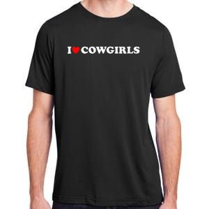 I Love Cow I Heart Cow Lover Funny Cowboy Lover Adult ChromaSoft Performance T-Shirt