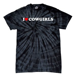 I Love Cow I Heart Cow Lover Funny Cowboy Lover Tie-Dye T-Shirt