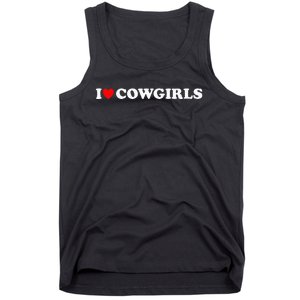 I Love Cow I Heart Cow Lover Funny Cowboy Lover Tank Top