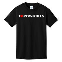 I Love Cow I Heart Cow Lover Funny Cowboy Lover Kids T-Shirt