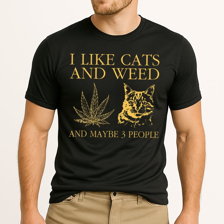 I Like Cats And Weed And Maybe 3 People Performance Shirt
