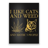 I Like Cats And Weed And Maybe 3 People Poster