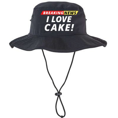 I Love Cake Breaking News Funny Breaking News Humor Foodie Legacy Cool Fit Booney Bucket Hat