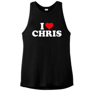 I Love Chris Ladies PosiCharge Tri-Blend Wicking Tank