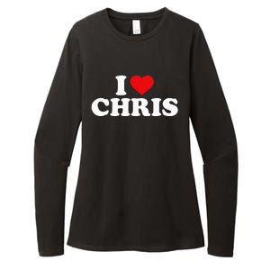 I Love Chris Womens CVC Long Sleeve Shirt