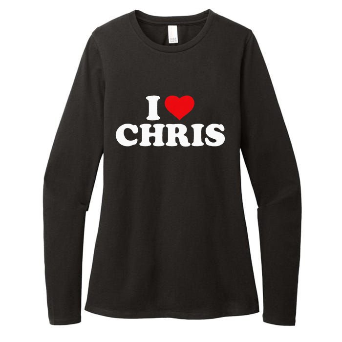 I Love Chris Womens CVC Long Sleeve Shirt