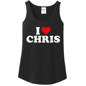 I Love Chris Ladies Essential Tank