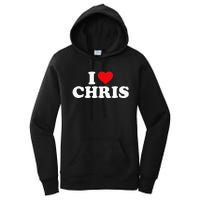 I Love Chris Women's Pullover Hoodie