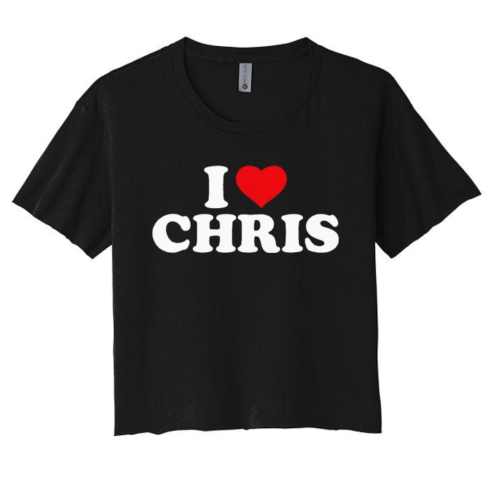 I Love Chris Women's Crop Top Tee