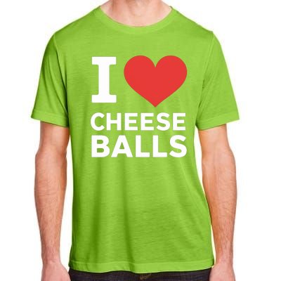 I Love Cheese Balls Funny Foodie Funny Cheese Ball Lover Adult ChromaSoft Performance T-Shirt