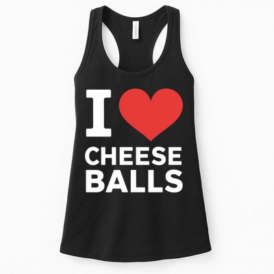 I Love Cheese Balls Funny Foodie Funny Cheese Ball Lover Womens Tank Top